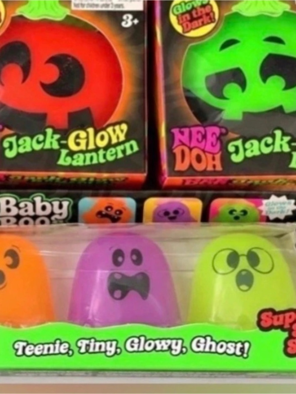 Teenie Jack-Glow LanternX2 &babyboos 3pck Squish Toy Set. Everything in photo
